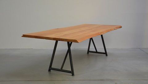 Csővázas bükk asztal