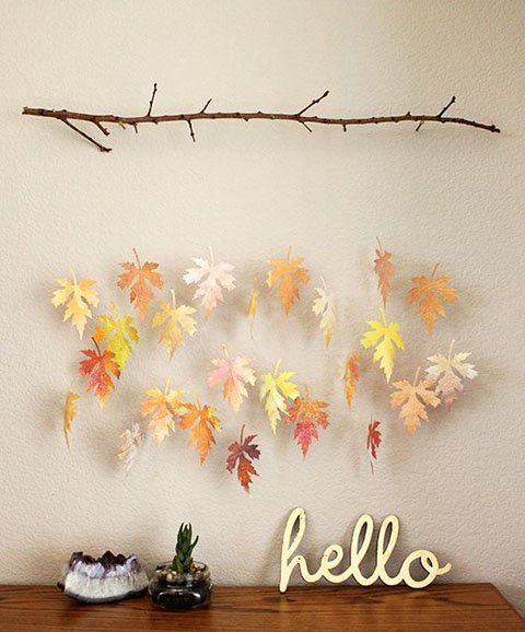 Őszi falevél dekor