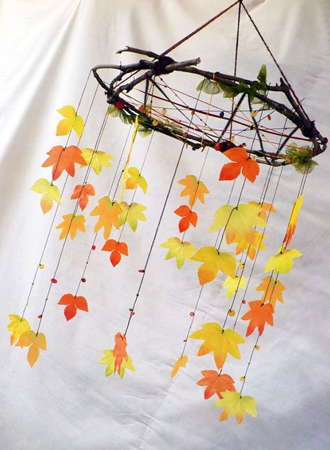 Őszi falevél forgó dekor